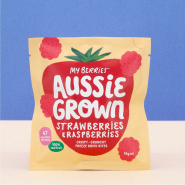 Aussie Grown Freeze Dried Strawberries & Raspberries 14g